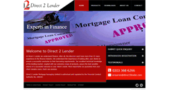 Desktop Screenshot of direct2lender.com